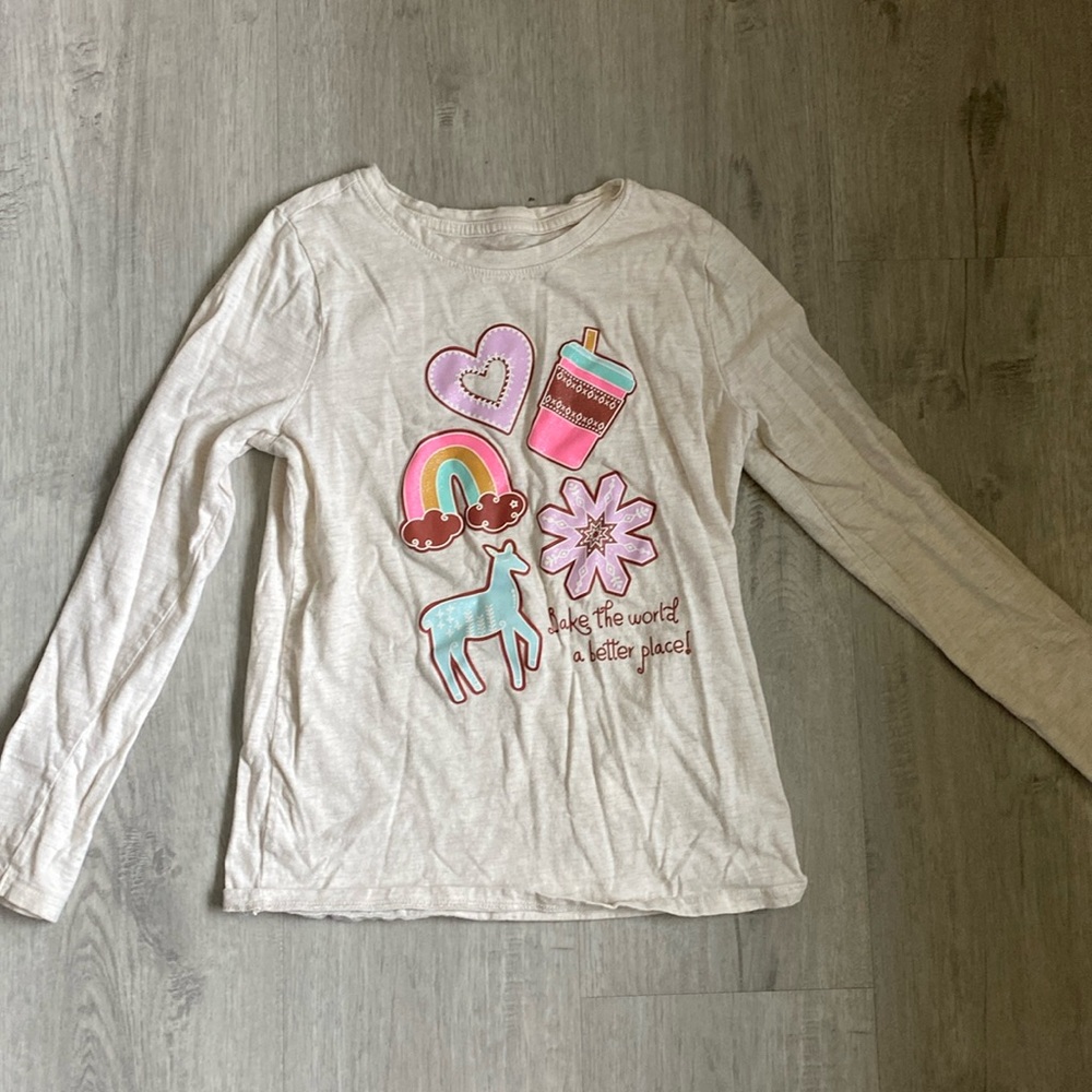 Girls Cat & Jack long sleeve shirt size M 7-8